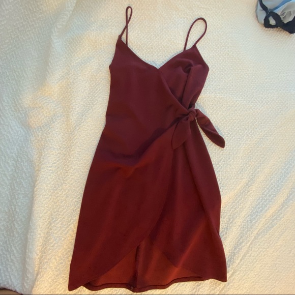 Maroon Mini Dress - Picture 1 of 3